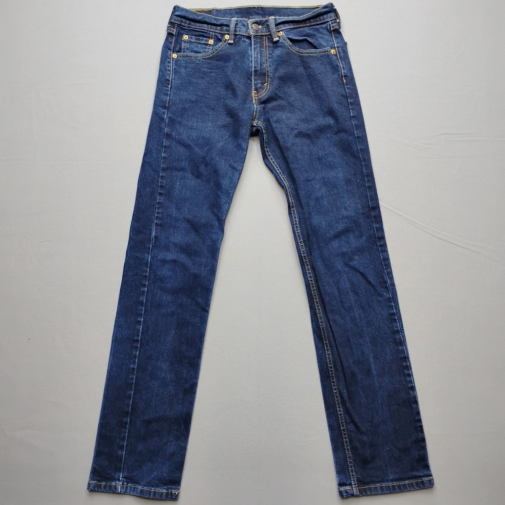Levis 505 Regular Fit Jeans Mens 30x34 Dark Wash Blue Denim
